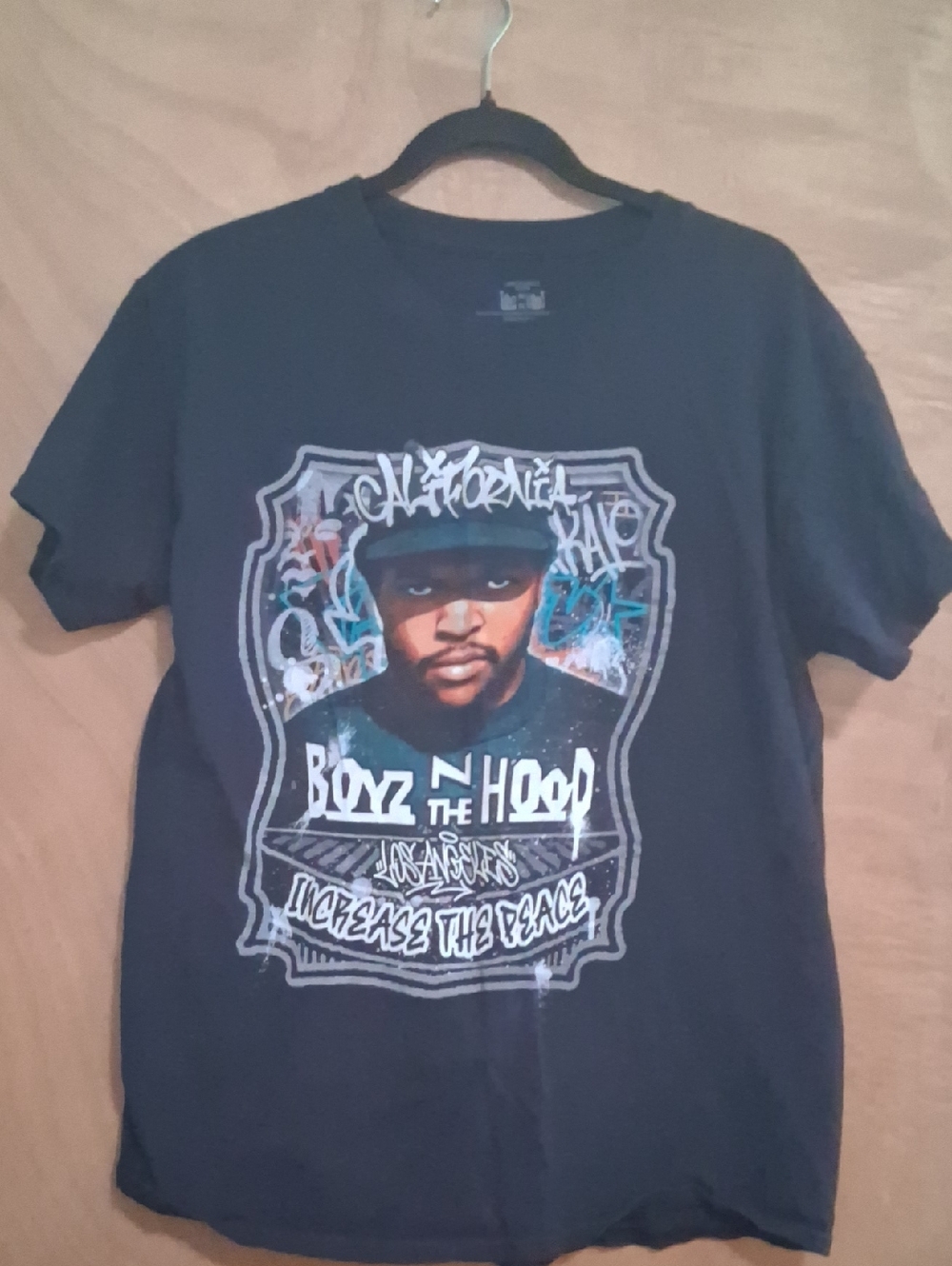 Black Graphic Boys in the Hood Tee - Unbranded